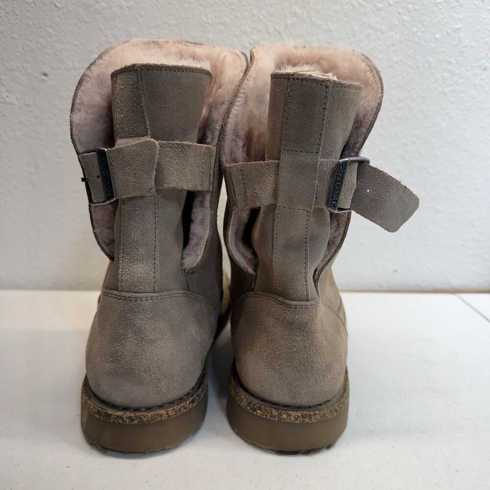 Birkenstock Uppsala Shearling Boots Women's Size 40EU or 9US Gray Taupe Leather - Picture 4 of 14